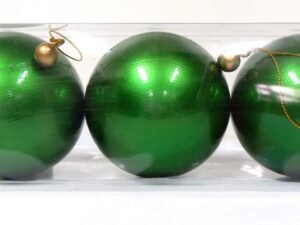 CHRISTMAS BALLS GLOSSY D-GRN