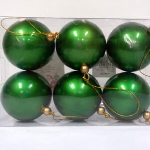 CHRISTMAS BALLS GLOSSY D-GRN