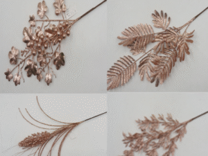 CHRISTMAS GLITTERED PICKS (Leaves Designs)