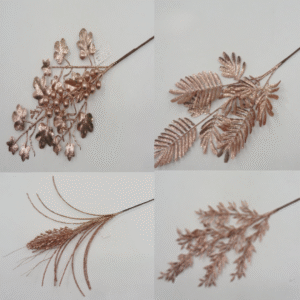 CHRISTMAS GLITTERED PICKS (Leaves Designs)