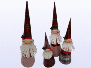 Santa Claus Paper Mache Cone