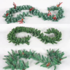 PRE-LIT PVC CHRISTMAS GARLAND