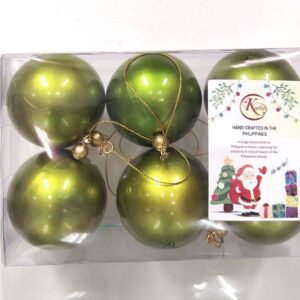 CHRISTMAS BALL GLOSSY A-GRN