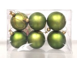 CHRISTMAS BALLS MATT A-GRN