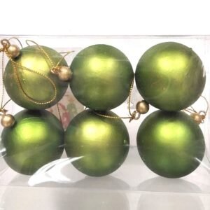 CHRISTMAS BALLS MATT A-GRN