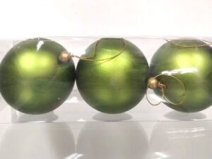 CHRISTMAS BALLS MATT A-GRN