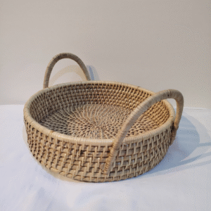 BK24200 Round Tray with Ear Handle – 13.5diax3.5hx6’’th