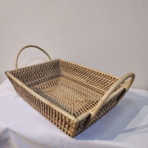 BK24204 Rectangle Teppared Tray with Ear Handle – 16.5x(14’’)X12.5(10.5)X4.5HX7.75’’TH